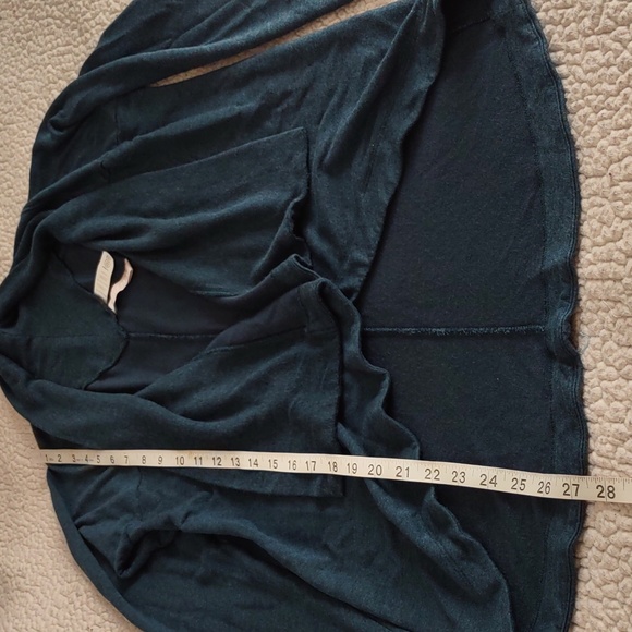 Athleta XS Green Modal Blend Open Front Waterfall Sweater - Picture 6 of 11